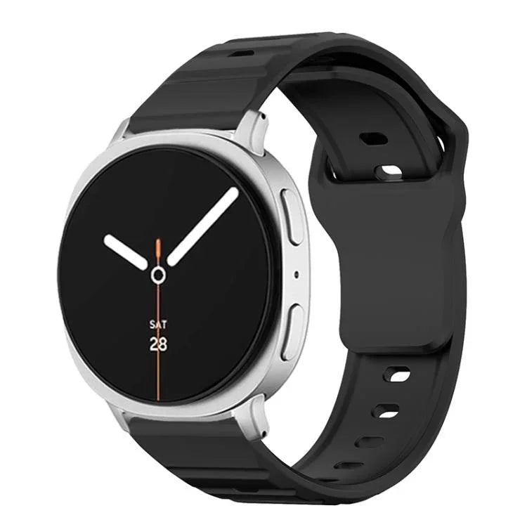 Bracelete de Silicone com Fivela de Tachas e Textura Ondulada, para Samsung Galaxy Watch8 / Watch8 Classic