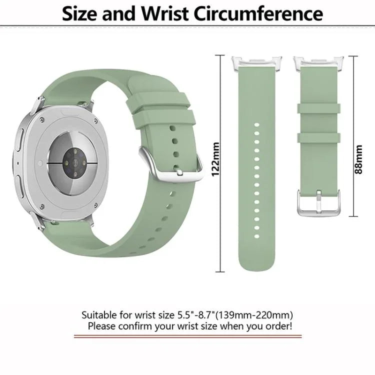 Correia de Relógio em Silicone com Cauda Redonda, Para Samsung Galaxy Watch8 / Watch8 Classic