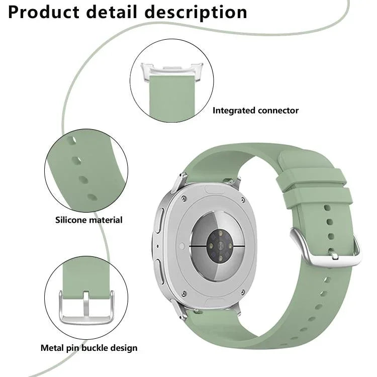 Correia de Relógio em Silicone com Cauda Redonda, Para Samsung Galaxy Watch8 / Watch8 Classic