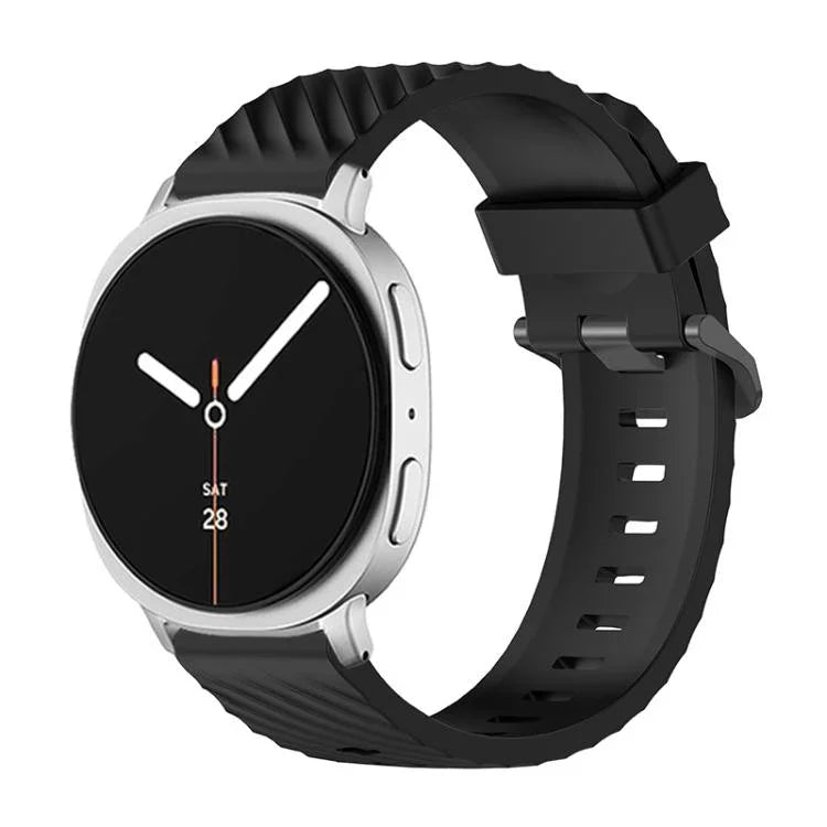 Correia de Relógio em Silicone Abeto com Fivela Preta, Para Samsung Galaxy Watch8 / Watch8 Classic