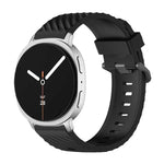 Correia de Relógio em Silicone Abeto com Fivela Preta, Para Samsung Galaxy Watch8 / Watch8 Classic