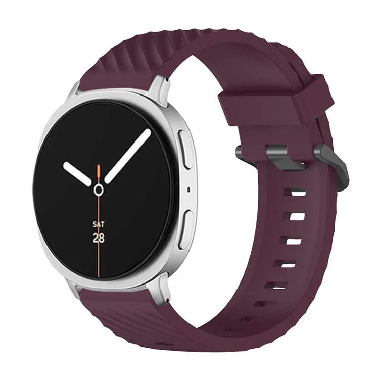 Correia de Relógio em Silicone Abeto com Fivela Preta, Para Samsung Galaxy Watch8 / Watch8 Classic