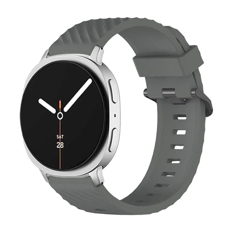 Correia de Relógio em Silicone Abeto com Fivela Preta, Para Samsung Galaxy Watch8 / Watch8 Classic