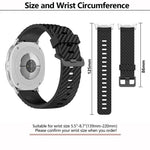 Correia de Relógio em Silicone Abeto com Fivela Preta, Para Samsung Galaxy Watch8 / Watch8 Classic