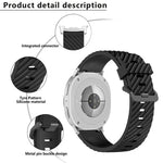 Correia de Relógio em Silicone Abeto com Fivela Preta, Para Samsung Galaxy Watch8 / Watch8 Classic