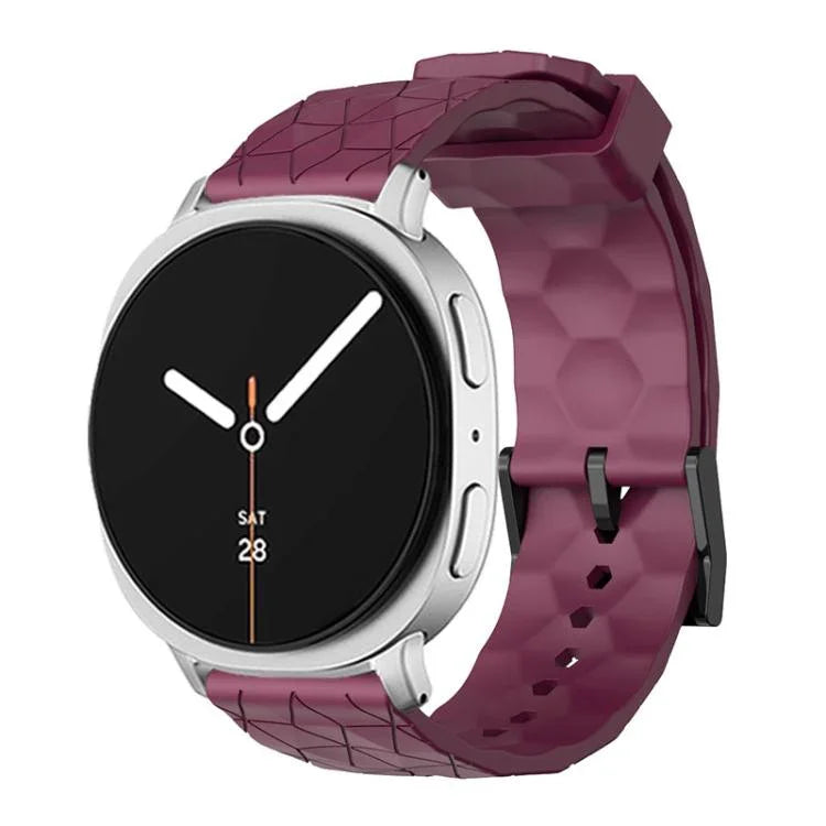 Bracelete de Silicone de Cor Sólida com Textura de Bola de Futebol, para Samsung Galaxy Watch8 / Watch8 Classic