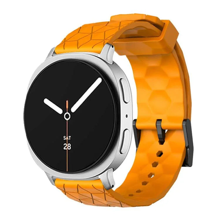 Bracelete de Silicone de Cor Sólida com Textura de Bola de Futebol, para Samsung Galaxy Watch8 / Watch8 Classic