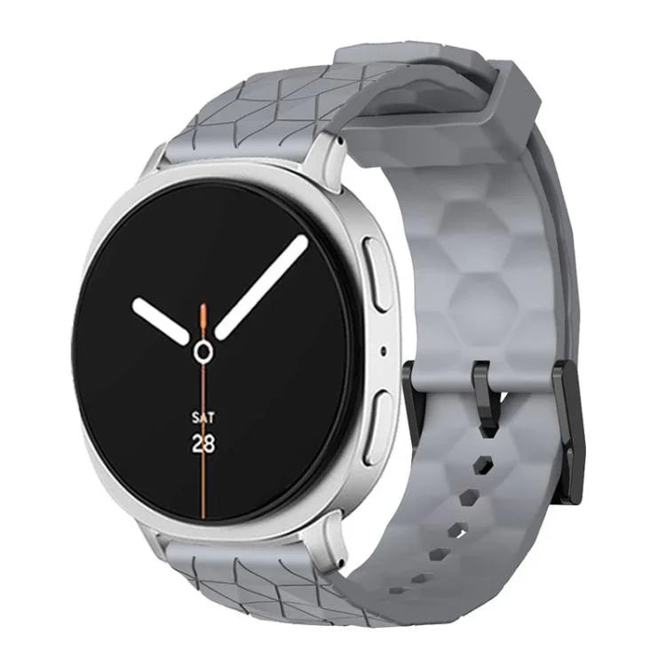 Bracelete de Silicone de Cor Sólida com Textura de Bola de Futebol, para Samsung Galaxy Watch8 / Watch8 Classic