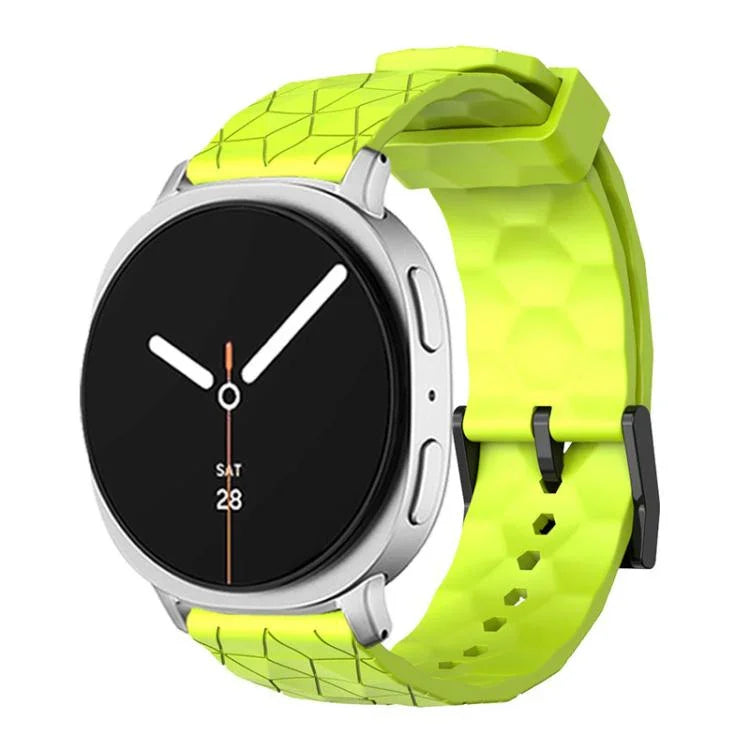 Bracelete de Silicone de Cor Sólida com Textura de Bola de Futebol, para Samsung Galaxy Watch8 / Watch8 Classic