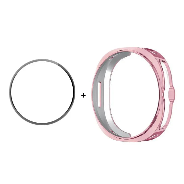 Capa ENKAY Hat-Prince 2 em 1 em TPU Macio Electroplated com Filme Macio PMMA de Cobertura Total, para Samsung Galaxy Watch8 Classic 46mm