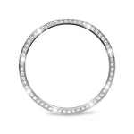 Correia de Silicone com Bisel de Diamante e Fivela Colorida com Grão Ondulado e Costura, Para Samsung Galaxy Watch8 44mm, Para Samsung Galaxy Watch8 40mm