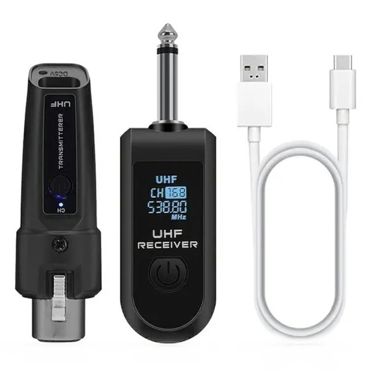 K1 Conversor de Microfone Dinâmico Portátil com Fio para Microfone Sem Fios, 1 Transmissor + 1 Recetor, 1 Transmissor + 1 Recetor