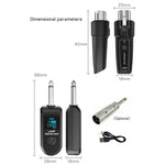K1 Conversor de Microfone Dinâmico Portátil com Fio para Microfone Sem Fios, 1 Transmissor + 1 Recetor, 1 Transmissor + 1 Recetor