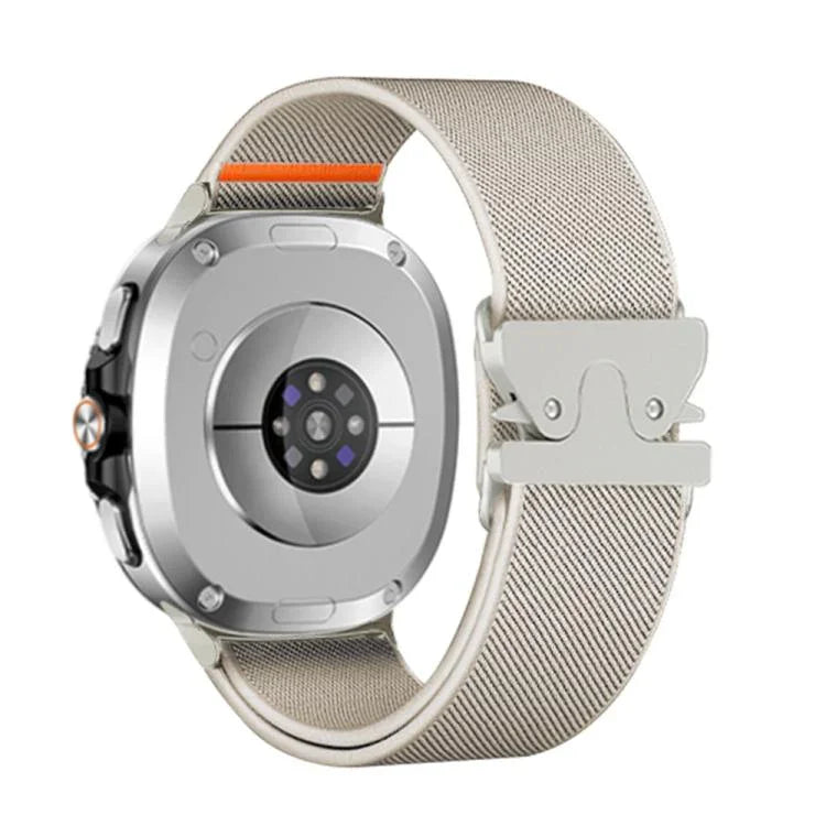 Correia de Relógio em Nylon Elástico com Fivela Parachute, Para Samsung Galaxy Watch8 / Watch8 Classic