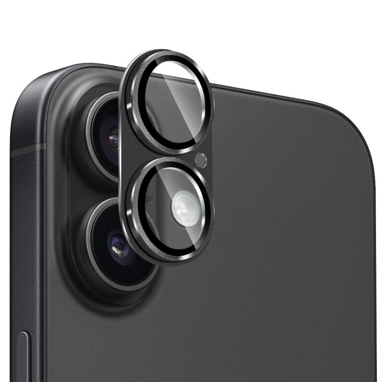 ENKAY Anti-reflection Camera Lens Frosted Armor Aluminium Alloy Tempered Glass Film, For iPhone 17