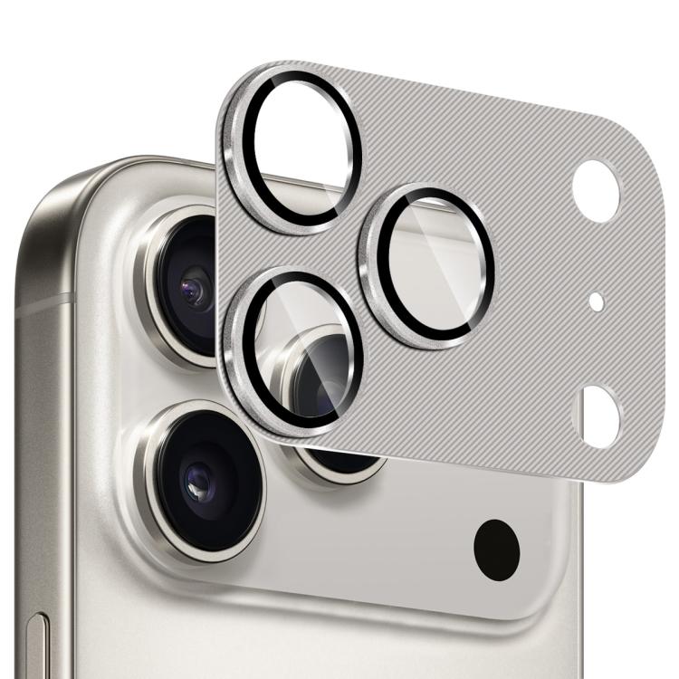 Película de vidro temperado com textura CD em liga de alumínio ENKAY para proteção da lente, para iPhone 17 Pro Max, para iPhone 17 Pro