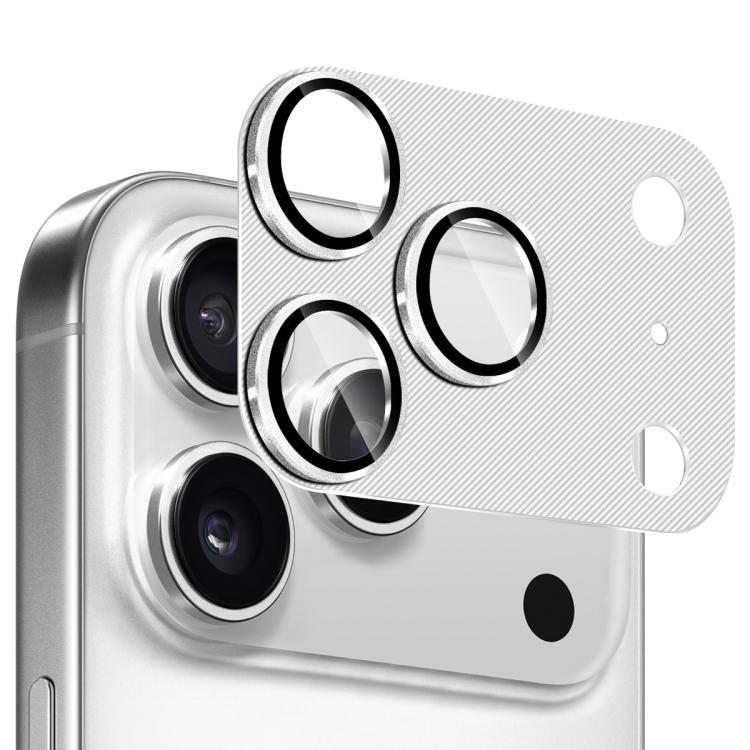 Película de vidro temperado com textura CD em liga de alumínio ENKAY para proteção da lente, para iPhone 17 Pro Max, para iPhone 17 Pro