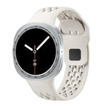 Correia de Silicone com Bisel de Velocidade e Fivela Reversa Preta, Para Samsung Galaxy Watch8 44mm, Para Samsung Galaxy Watch8 40mm