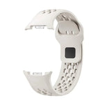Correia de Silicone com Bisel de Velocidade e Fivela Reversa Preta, Para Samsung Galaxy Watch8 44mm, Para Samsung Galaxy Watch8 40mm