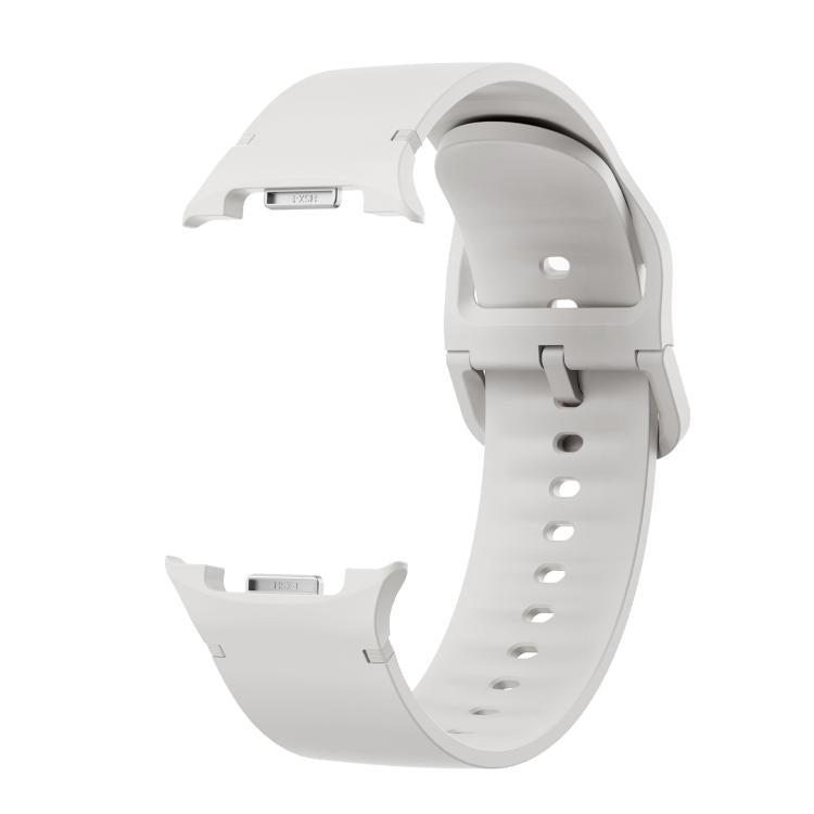 Correia de Silicone com Textura Rombóide no Bezel e Costura de Cor Sólida, Para Samsung Galaxy Watch8 44mm, Para Samsung Galaxy Watch8 40mm