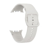 Correia de Silicone com Textura Rombóide no Bezel e Costura de Cor Sólida, Para Samsung Galaxy Watch8 44mm, Para Samsung Galaxy Watch8 40mm