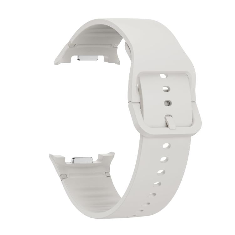 Correia de Silicone com Textura Rombóide no Bezel e Costura de Cor Sólida, Para Samsung Galaxy Watch8 44mm, Para Samsung Galaxy Watch8 40mm