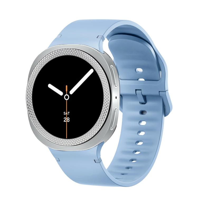 Correia de Silicone com Textura Rombóide no Bezel e Costura de Cor Sólida, Para Samsung Galaxy Watch8 44mm, Para Samsung Galaxy Watch8 40mm