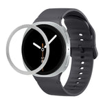 Correia de Silicone com Textura Rombóide no Bezel e Costura de Cor Sólida, Para Samsung Galaxy Watch8 44mm, Para Samsung Galaxy Watch8 40mm