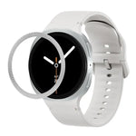 Correia de Silicone com Textura Rombóide no Bezel e Costura de Cor Sólida, Para Samsung Galaxy Watch8 44mm, Para Samsung Galaxy Watch8 40mm