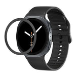 Correia de Silicone com Textura Rombóide no Bezel e Costura de Cor Sólida, Para Samsung Galaxy Watch8 44mm, Para Samsung Galaxy Watch8 40mm