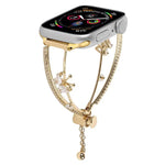 Pulseira de Relógio com Pulseira de Zircónio e Borboleta Incrustada em Cobre, Para Apple Watch 46mm / 49mm / 45mm / 44mm, Para Apple Watch 42mm / 41mm / 40mm / 38mm