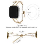 Pulseira de Relógio com Pulseira de Zircónio e Borboleta Incrustada em Cobre, Para Apple Watch 46mm / 49mm / 45mm / 44mm, Para Apple Watch 42mm / 41mm / 40mm / 38mm