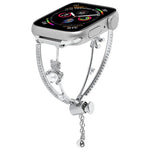 Correia de Relógio com Pulseira de Zircão Urso Incrustado em Cobre, Para Apple Watch 46mm / 49mm / 45mm / 44mm, Para Apple Watch 42mm / 41mm / 40mm / 38mm