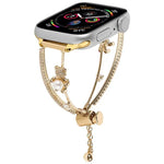 Correia de Relógio com Pulseira de Zircão Urso Incrustado em Cobre, Para Apple Watch 46mm / 49mm / 45mm / 44mm, Para Apple Watch 42mm / 41mm / 40mm / 38mm