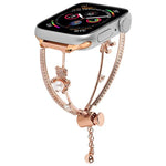 Correia de Relógio com Pulseira de Zircão Urso Incrustado em Cobre, Para Apple Watch 46mm / 49mm / 45mm / 44mm, Para Apple Watch 42mm / 41mm / 40mm / 38mm