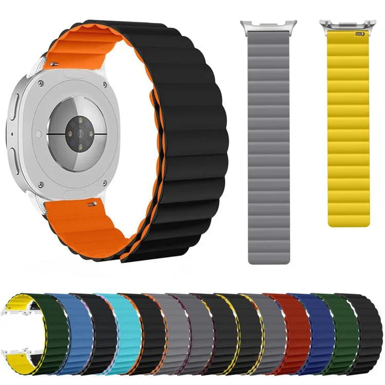 Correia Magnética de Silicone, Para Samsung Galaxy Watch8 / Watch8 Classic