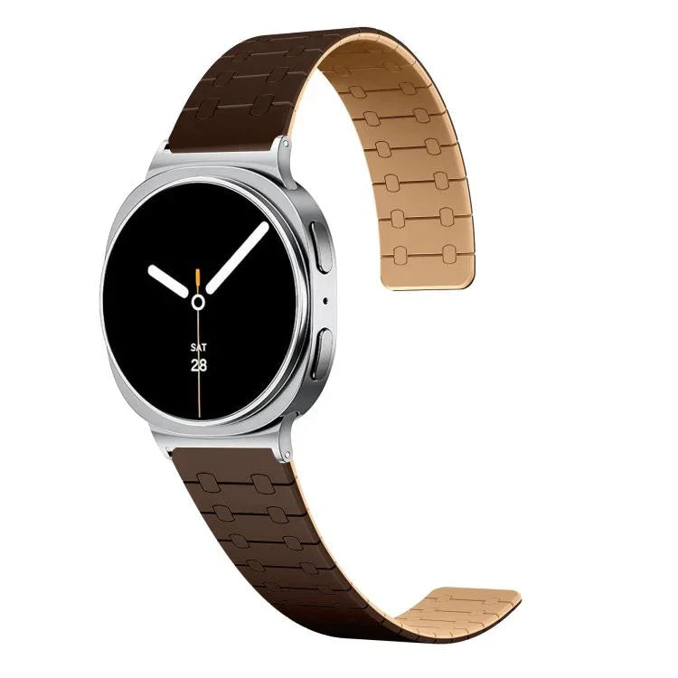 Correia Magnética de Silicone com Duas Cores, Para Samsung Galaxy Watch8 / Watch8 Classic
