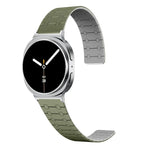 Correia Magnética de Silicone com Duas Cores, Para Samsung Galaxy Watch8 / Watch8 Classic