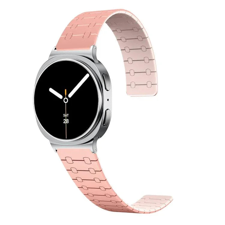 Correia Magnética de Silicone com Duas Cores, Para Samsung Galaxy Watch8 / Watch8 Classic