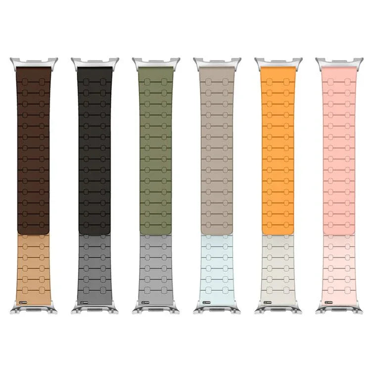 Correia Magnética de Silicone com Duas Cores, Para Samsung Galaxy Watch8 / Watch8 Classic