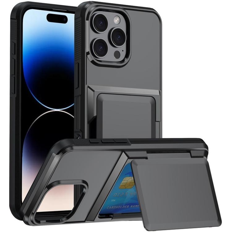 Capa para telemóvel Kalebol com carteira de cartão dobrável e proteção contra choques, para iPhone 17 Pro Max, para iPhone 17 Pro, para iPhone 17, para iPhone Air, para iPhone 16 Pro Max, para iPhone 16 Pro, para iPhone 16 Plus, para iPhone 16
