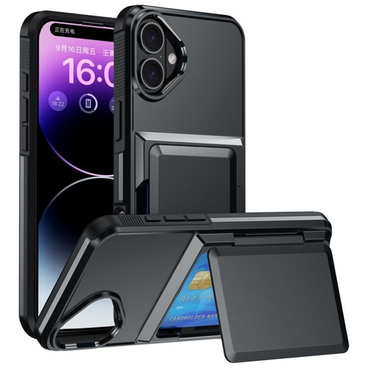 Capa para telemóvel Kalebol com carteira de cartão dobrável e proteção contra choques, para iPhone 17 Pro Max, para iPhone 17 Pro, para iPhone 17, para iPhone Air, para iPhone 16 Pro Max, para iPhone 16 Pro, para iPhone 16 Plus, para iPhone 16