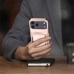 Capa para telemóvel Kalebol com carteira de cartão dobrável e proteção contra choques, para iPhone 17 Pro Max, para iPhone 17 Pro, para iPhone 17, para iPhone Air, para iPhone 16 Pro Max, para iPhone 16 Pro, para iPhone 16 Plus, para iPhone 16