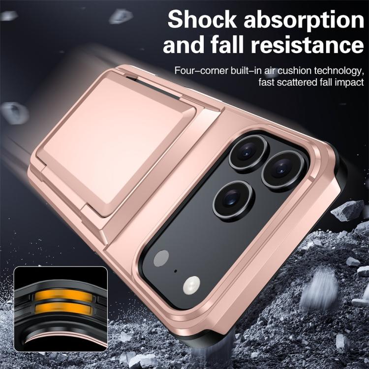 Capa para telemóvel Kalebol com carteira de cartão dobrável e proteção contra choques, para iPhone 17 Pro Max, para iPhone 17 Pro, para iPhone 17, para iPhone Air, para iPhone 16 Pro Max, para iPhone 16 Pro, para iPhone 16 Plus, para iPhone 16