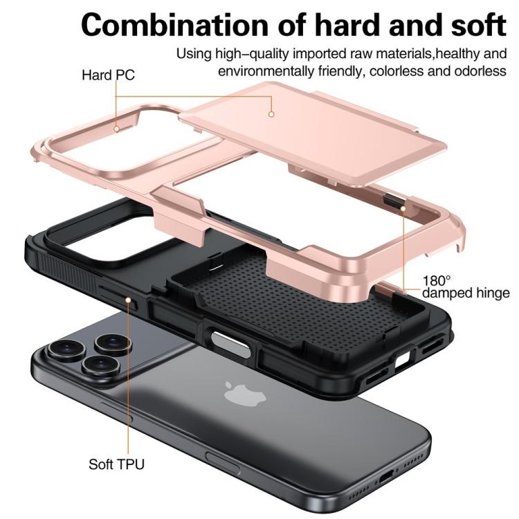 Capa para telemóvel Kalebol com carteira de cartão dobrável e proteção contra choques, para iPhone 17 Pro Max, para iPhone 17 Pro, para iPhone 17, para iPhone Air, para iPhone 16 Pro Max, para iPhone 16 Pro, para iPhone 16 Plus, para iPhone 16