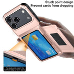 Capa para telemóvel Kalebol com carteira de cartão dobrável e proteção contra choques, para iPhone 17 Pro Max, para iPhone 17 Pro, para iPhone 17, para iPhone Air, para iPhone 16 Pro Max, para iPhone 16 Pro, para iPhone 16 Plus, para iPhone 16
