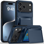Capa para telemóvel Kalebol com carteira de cartão dobrável e proteção contra choques, para iPhone 17 Pro Max, para iPhone 17 Pro, para iPhone 17, para iPhone Air, para iPhone 16 Pro Max, para iPhone 16 Pro, para iPhone 16 Plus, para iPhone 16