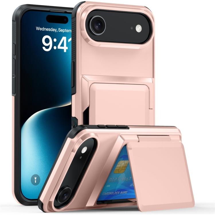 Capa para telemóvel Kalebol com carteira de cartão dobrável e proteção contra choques, para iPhone 17 Pro Max, para iPhone 17 Pro, para iPhone 17, para iPhone Air, para iPhone 16 Pro Max, para iPhone 16 Pro, para iPhone 16 Plus, para iPhone 16