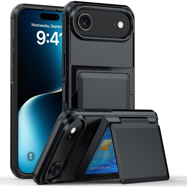 Capa para telemóvel Kalebol com carteira de cartão dobrável e proteção contra choques, para iPhone 17 Pro Max, para iPhone 17 Pro, para iPhone 17, para iPhone Air, para iPhone 16 Pro Max, para iPhone 16 Pro, para iPhone 16 Plus, para iPhone 16