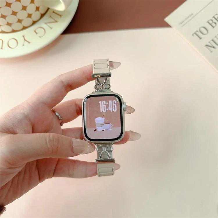 Correia de Relógio em Silicone Magnético com Laço para Cintura Pequena, Para Apple Watch 46mm / 49mm / 45mm / 44mm, Para Apple Watch 42mm / 41mm / 40mm / 38mm